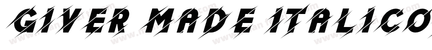 Giver Made Italicot字体转换